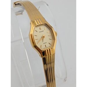 Vintage Pulsar Women 18mm Case Gold 6.25" Band V810-5720 New Battery